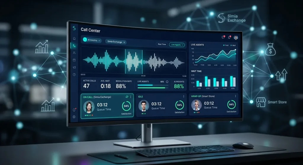 سانترال هوشمند و مرکز تماس تحت شبکه سیمیا simia call center scc